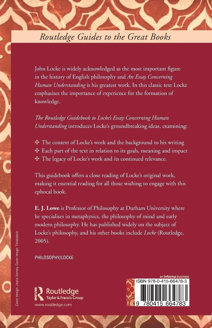 Rückseite: 9780415664783 | The Routledge Guidebook to Locke's Essay Concerning Human...
