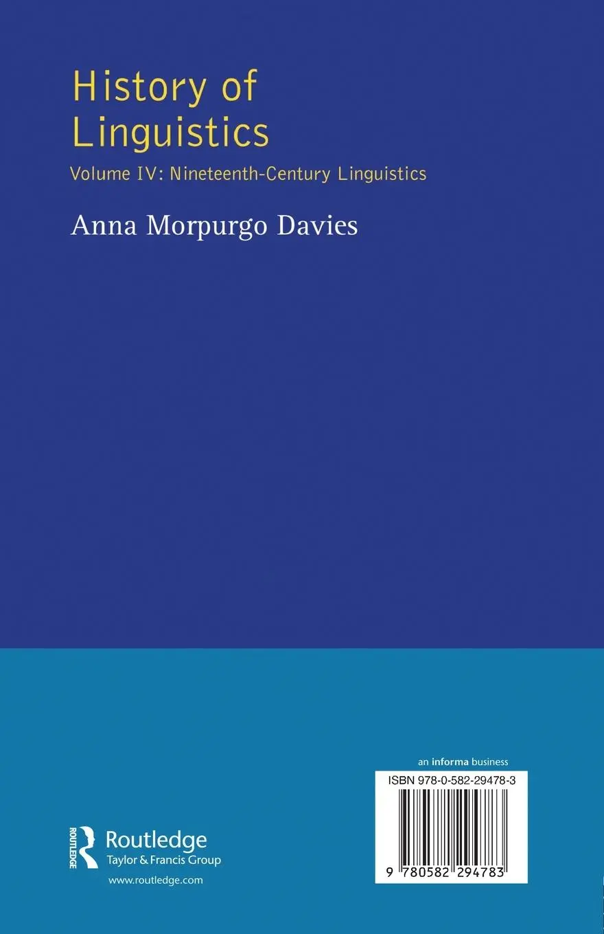 Rückseite: 9780582294783 | History of Linguistics, Volume IV | Nineteenth-Century Linguistics