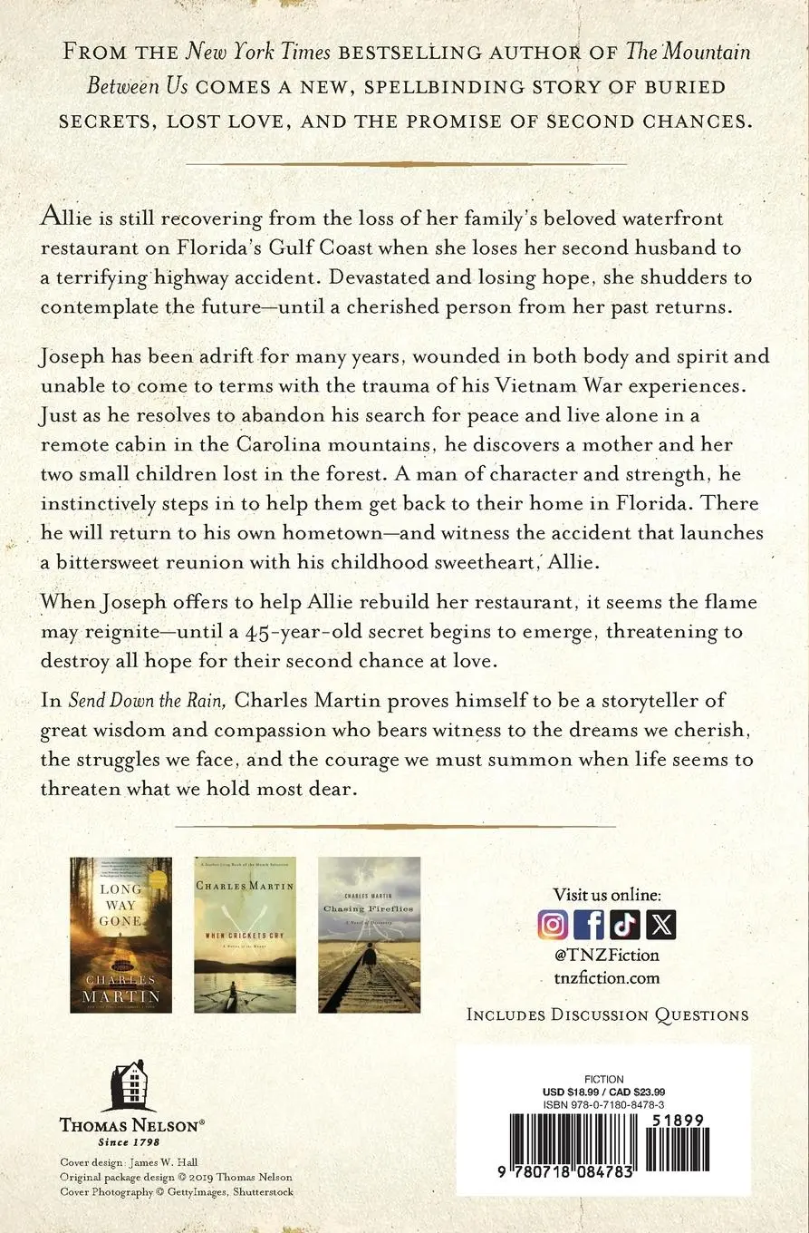 Rückseite: 9780718084783 | Send Down the Rain | Charles Martin | Taschenbuch | Englisch | 2019