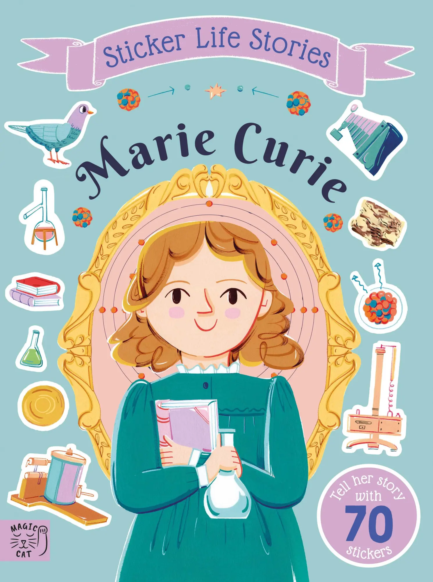 Cover: 9781917044783 | Marie Curie | An inspiring sticker story about never giving up | Daye