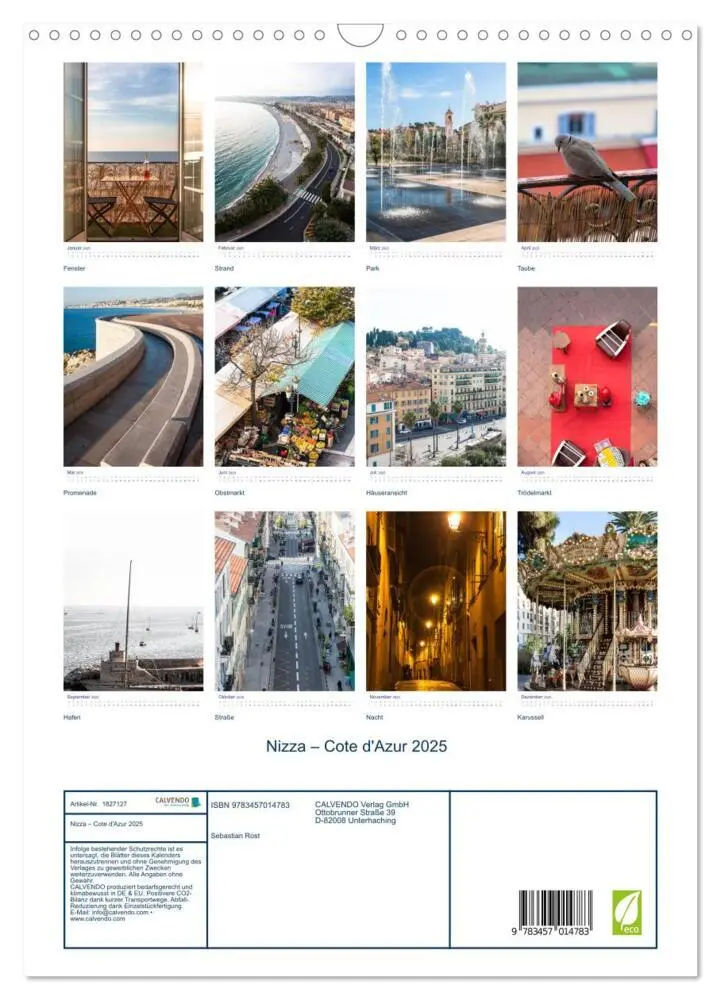 Bild: 9783457014783 | Nizza - Cote d'Azur 2025 (Wandkalender 2025 DIN A3 hoch), CALVENDO...