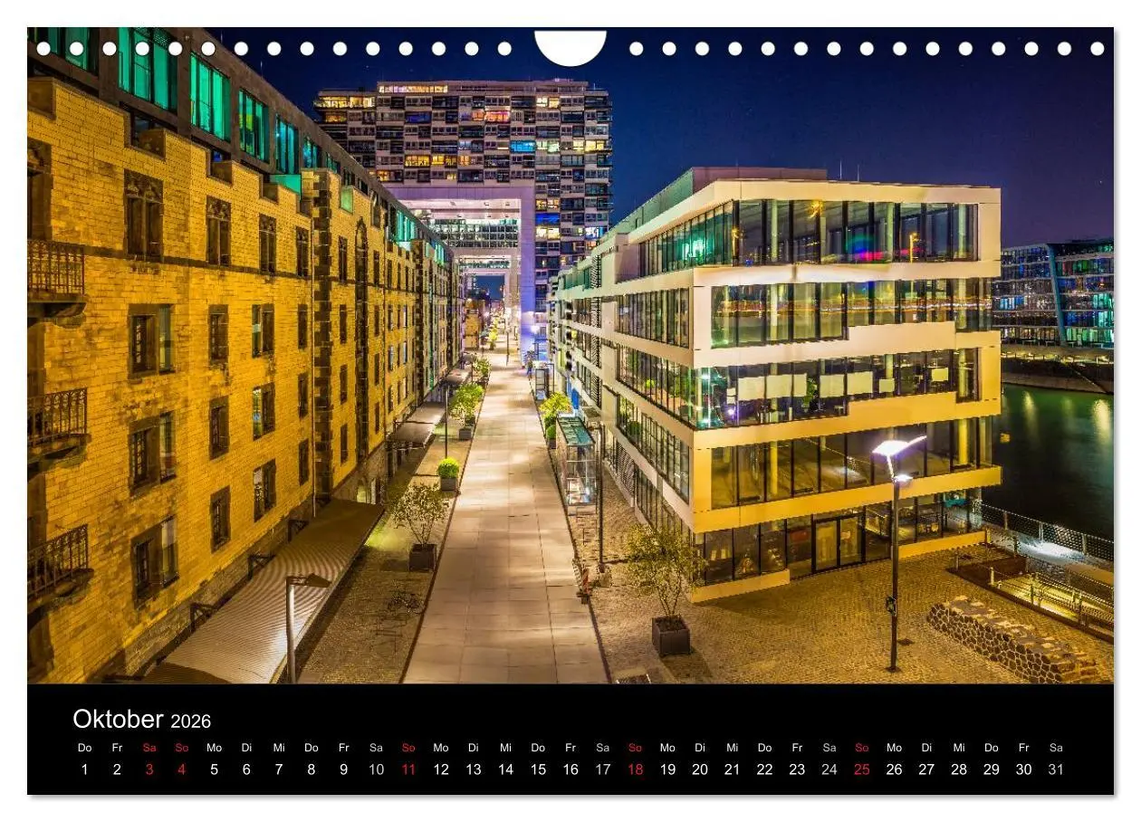 Bild: 9783516034783 | Köln Impressionen bei Nacht (Wandkalender 2026 DIN A4 quer),...