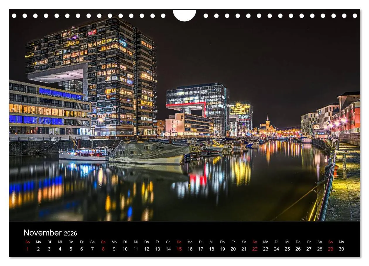 Bild: 9783516034783 | Köln Impressionen bei Nacht (Wandkalender 2026 DIN A4 quer),...