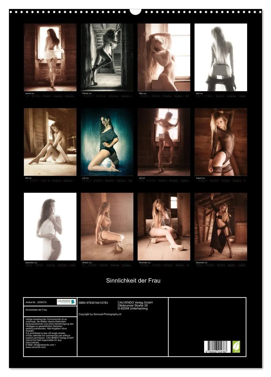 Bild: 9783516414783 | Sinnlichkeit der Frau (Wandkalender 2026 DIN A2 hoch), CALVENDO...