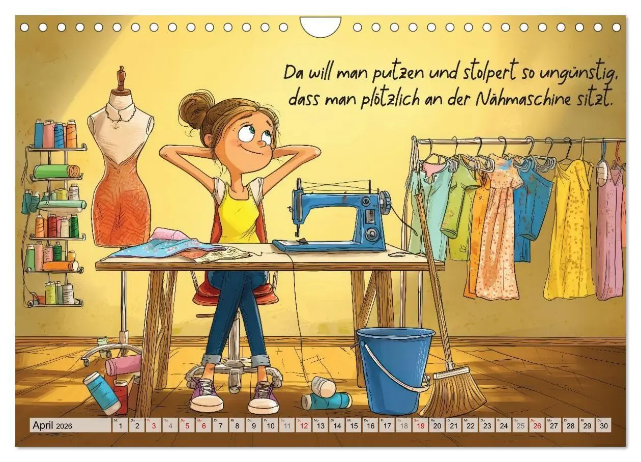 Bild: 9783516654783 | Fröhlich eingefädelt (Wandkalender 2026 DIN A4 quer), CALVENDO...