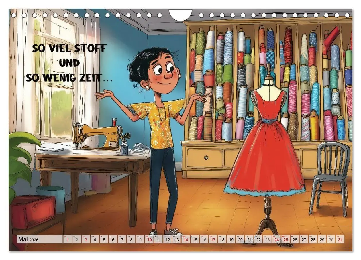 Bild: 9783516654783 | Fröhlich eingefädelt (Wandkalender 2026 DIN A4 quer), CALVENDO...