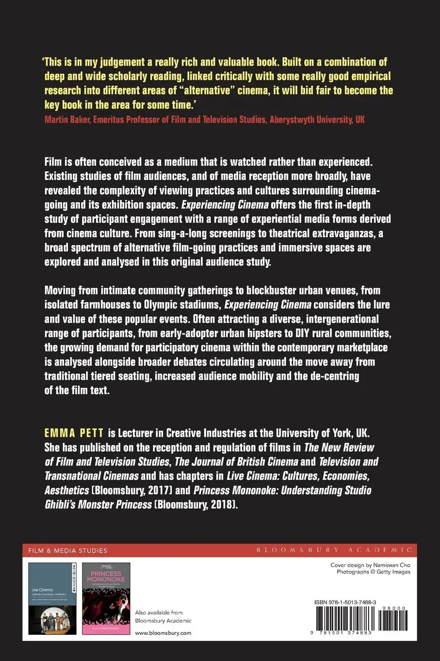 Rückseite: 9781501374883 | Experiencing Cinema | Emma Pett | Taschenbuch | Englisch | 2022