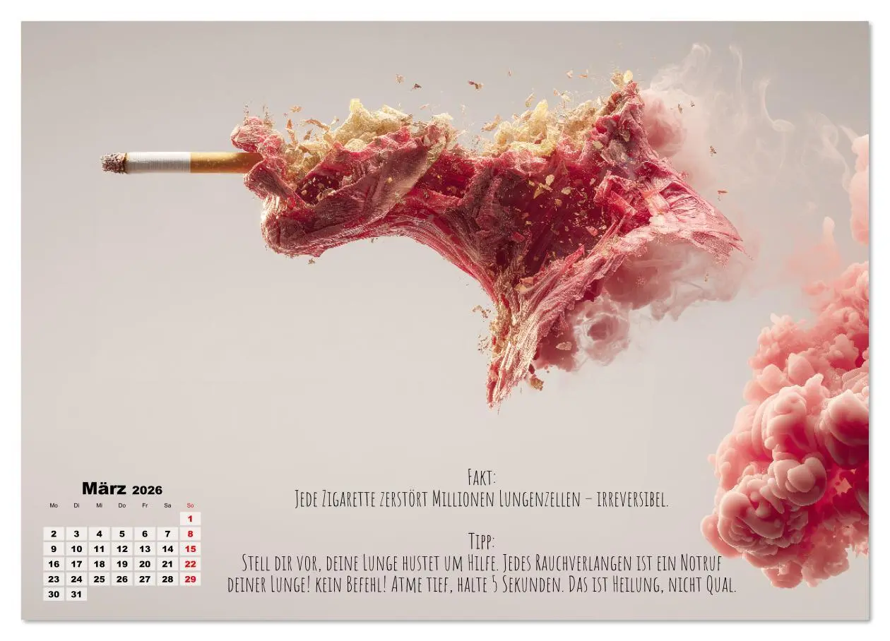 Bild: 9783516644883 | Nichtraucher Kalender - Rauchfrei werden mit Fakten und Tipps für...