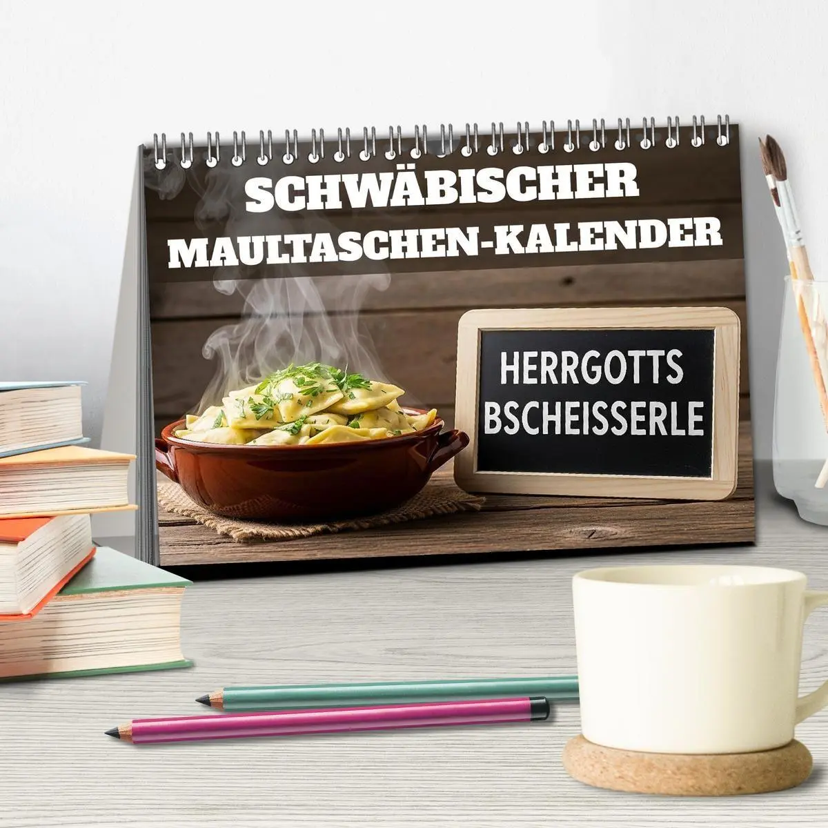 Bild: 9783516714883 | Schwäbischer Maultaschen-Kalender (Tischkalender 2026 DIN A5 quer),...