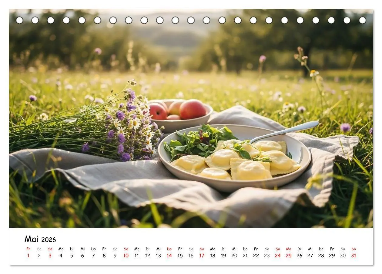 Bild: 9783516714883 | Schwäbischer Maultaschen-Kalender (Tischkalender 2026 DIN A5 quer),...