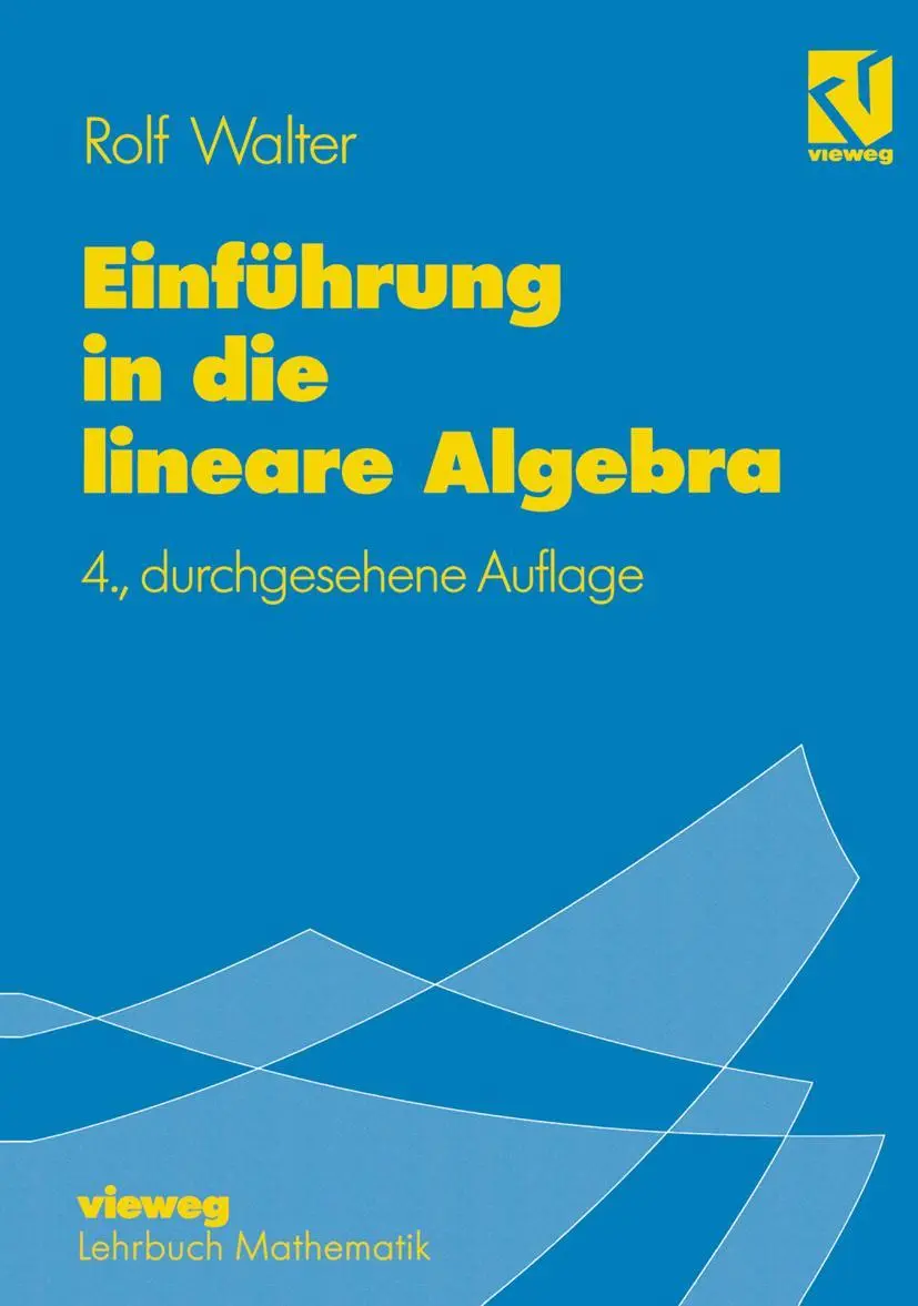 Cover: 9783528384883 | Einführung in die lineare Algebra | Rolf Walter | Taschenbuch | x