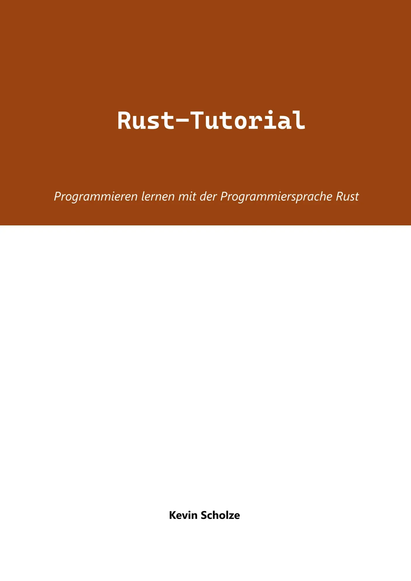 Cover: 9783756844883 | Rust-Tutorial | Programmieren lernen mit der Programmiersprache Rust