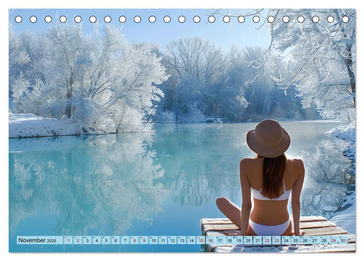 Bild: 9783383814983 | Eisbaden (Tischkalender 2025 DIN A5 quer), CALVENDO Monatskalender