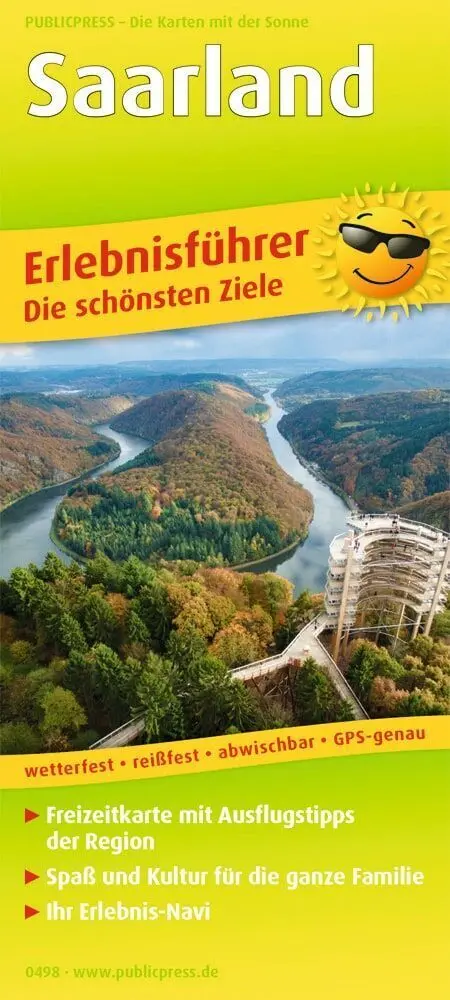Cover: 9783747304983 | Publicpress Erlebnisführer Saarland 1:120.000 | (Land-)Karte | Deutsch