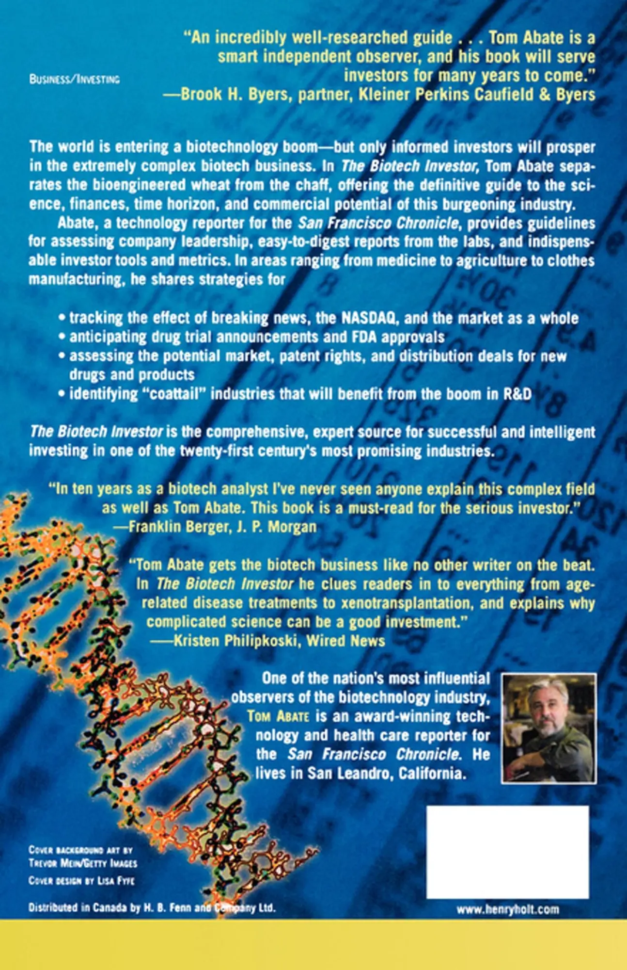 Rückseite: 9780805075083 | The Biotech Investor | Tom Abate | Taschenbuch | Paperback | Englisch