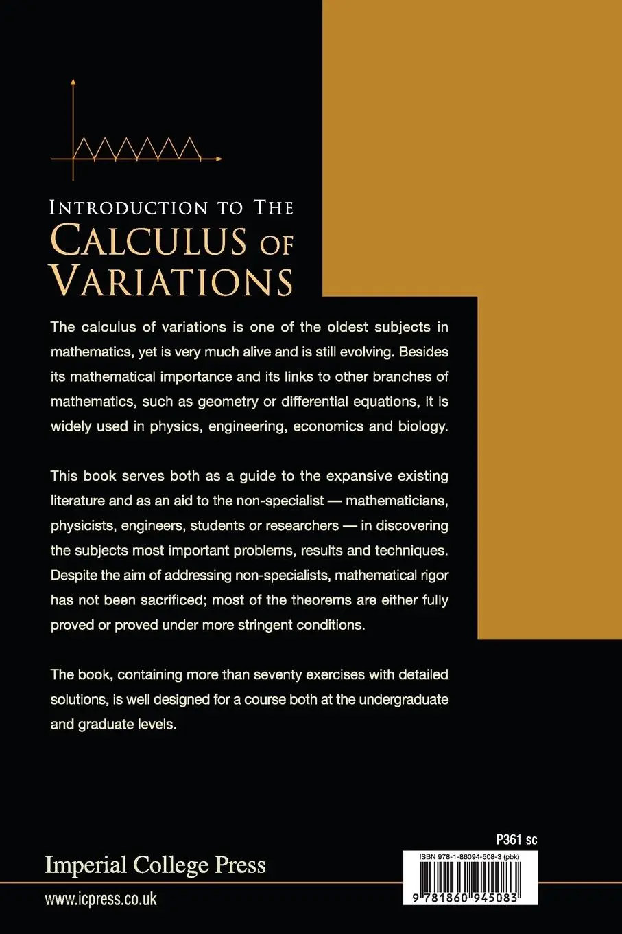 Rückseite: 9781860945083 | INTRO TO CALCULUS OF VARIATIONS | Dacorogna Bernard | Taschenbuch