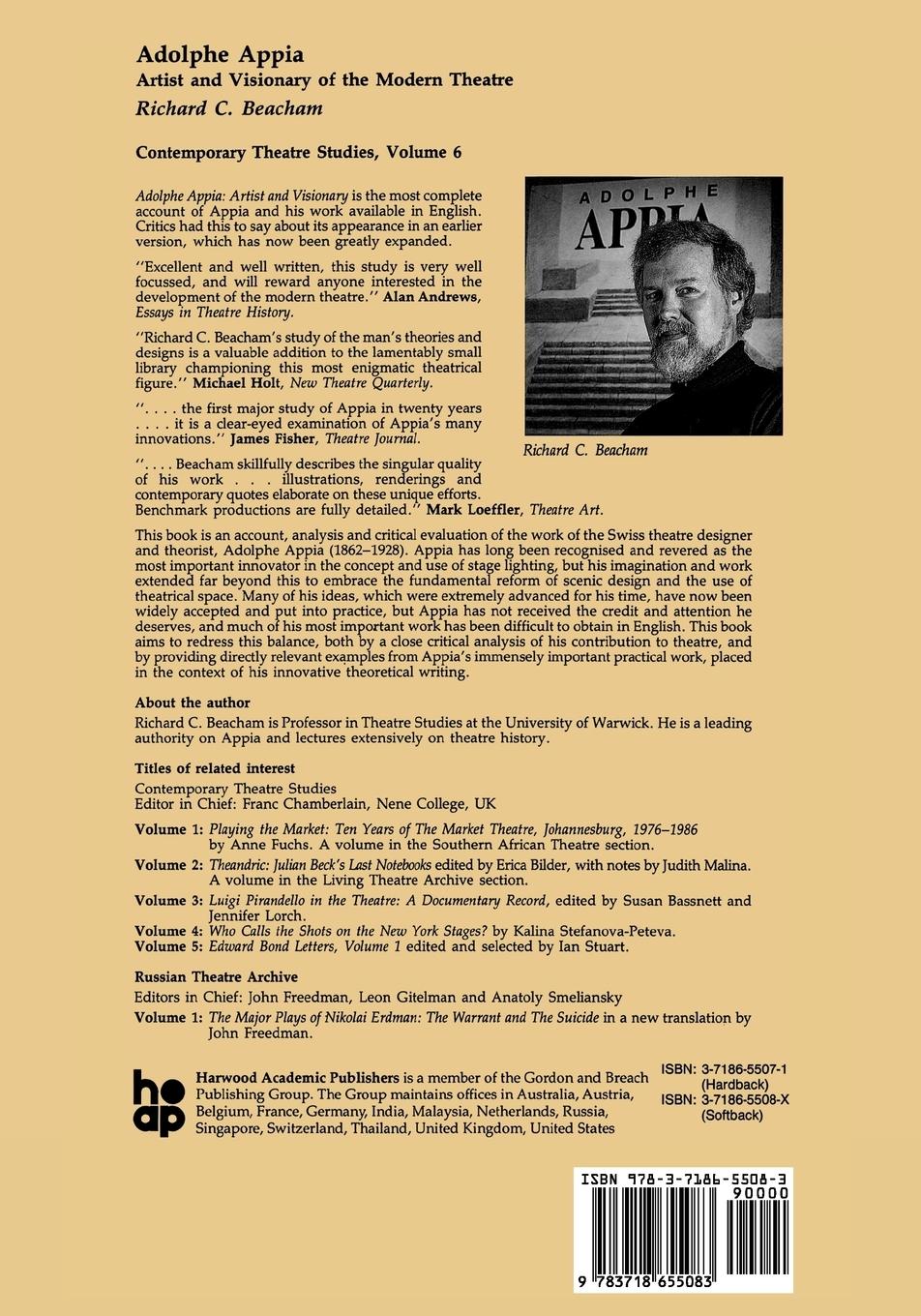 Rückseite: 9783718655083 | Adolphe Appia | Artist and Visionary of the Modern Theatre | Beacham