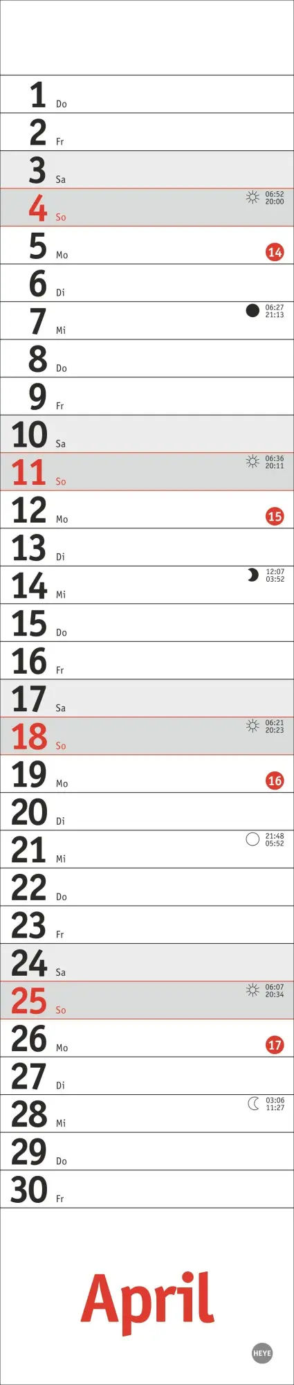 Bild: 9783756415083 | Langplaner mini, rot 2027 | Heye | Kalender | Spiralbindung | 13 S.