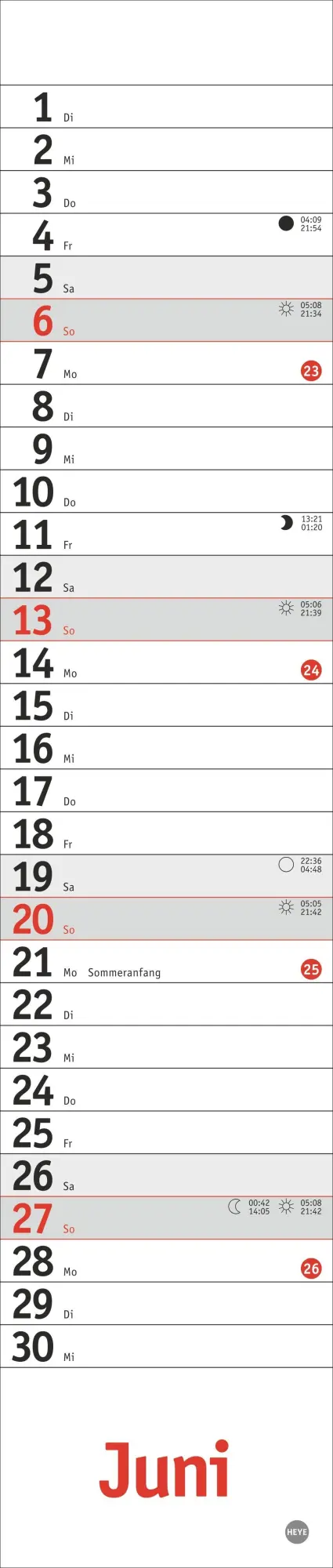 Bild: 9783756415083 | Langplaner mini, rot 2027 | Heye | Kalender | Spiralbindung | 13 S.