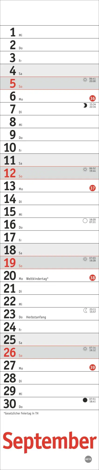 Bild: 9783756415083 | Langplaner mini, rot 2027 | Heye | Kalender | Spiralbindung | 13 S.