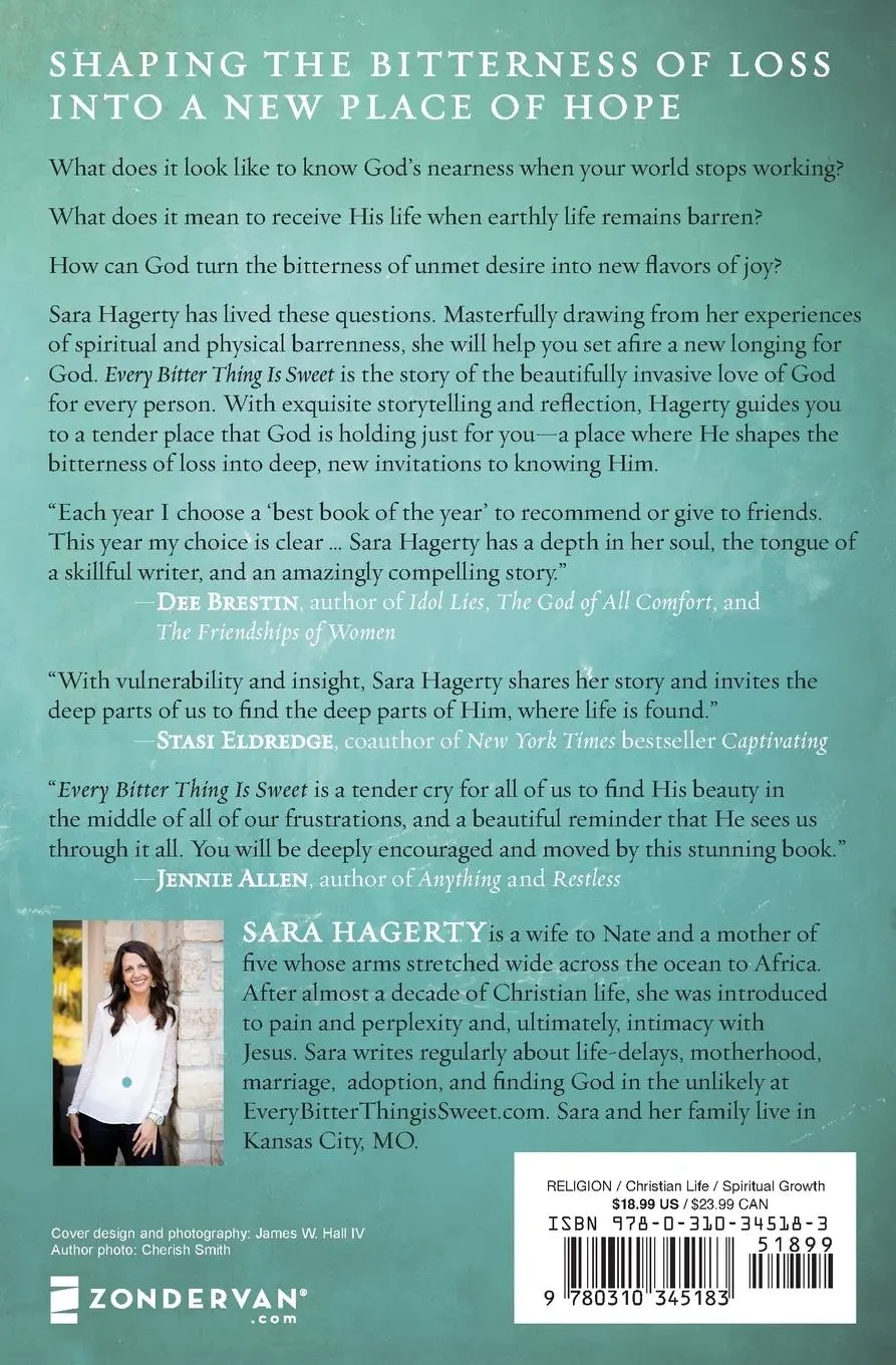 Rückseite: 9780310345183 | Every Bitter Thing Is Sweet | Sara Hagerty | Taschenbuch | Englisch
