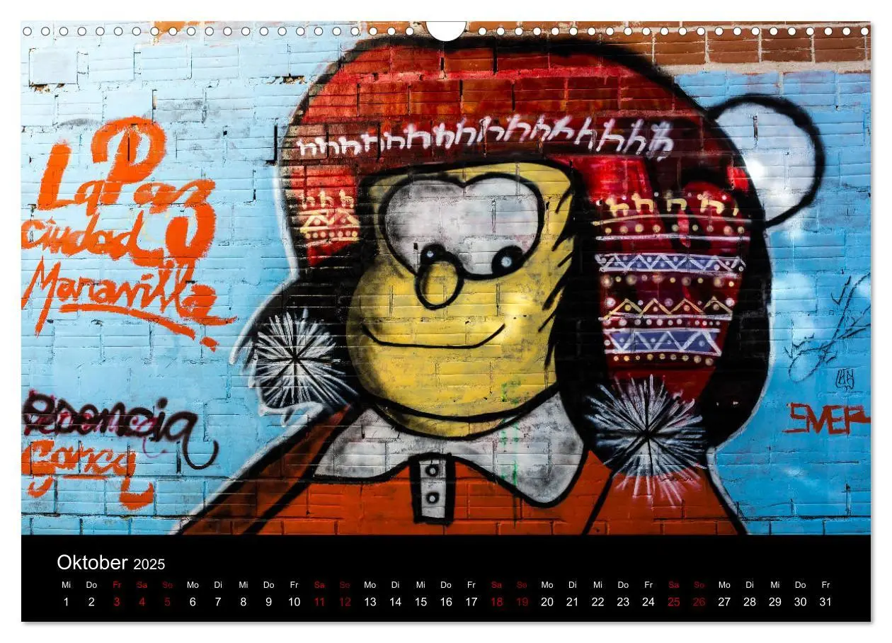 Bild: 9783435405183 | Graffiti und Street Art in La Paz (Wandkalender 2025 DIN A3 quer),...