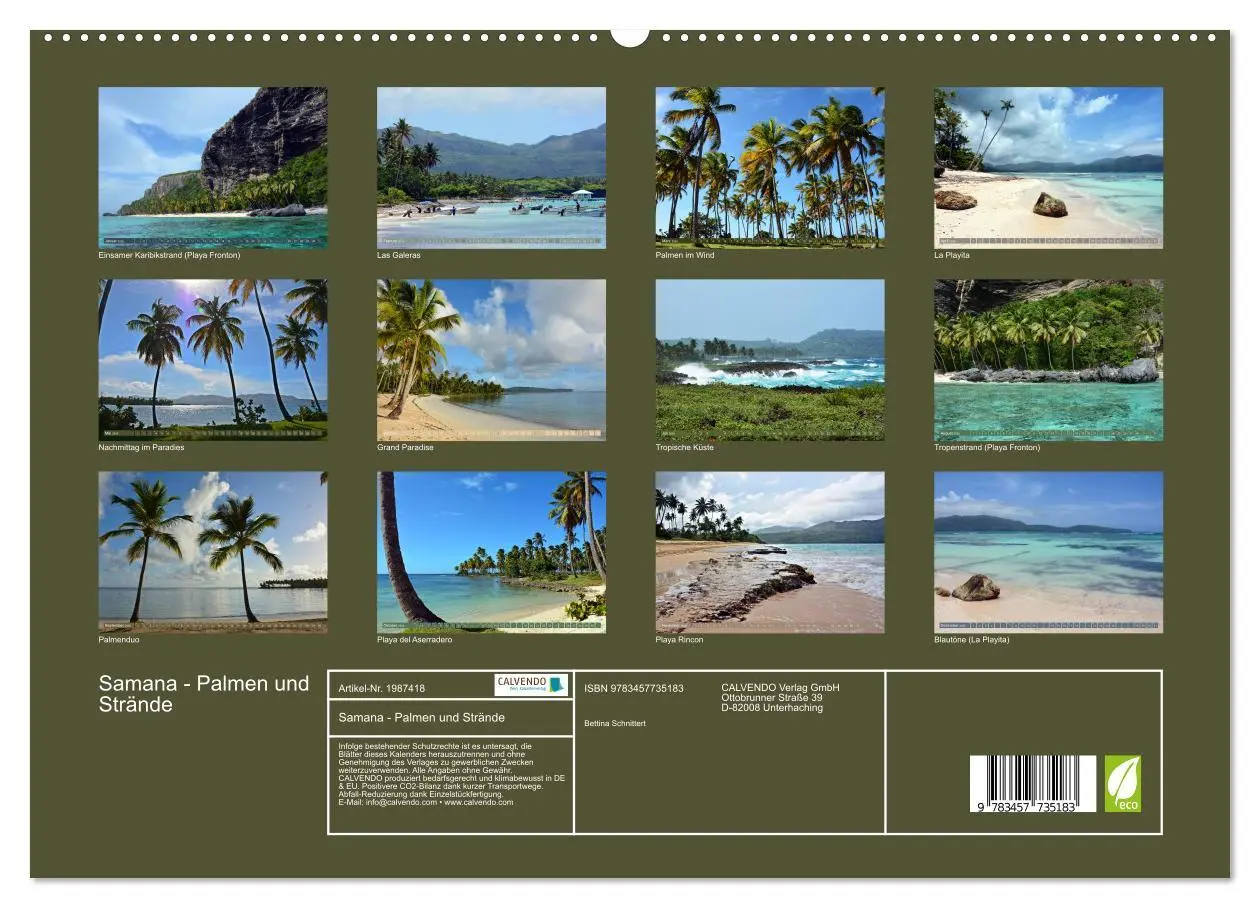 Bild: 9783457735183 | Samana - Palmen und Strände (hochwertiger Premium Wandkalender 2026...