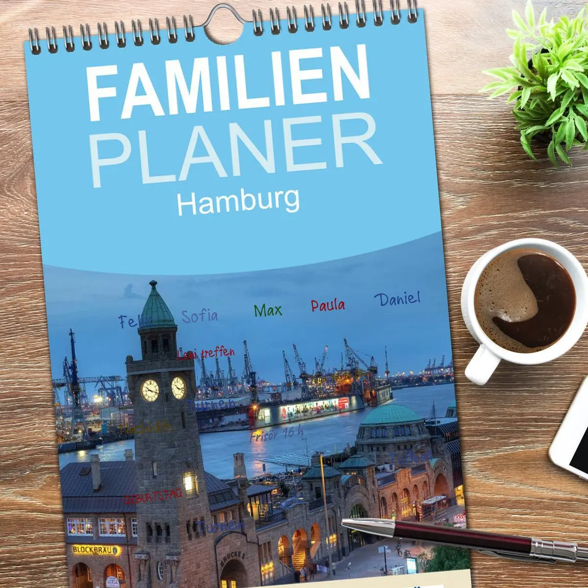 Bild: 9783516515183 | Familienplaner 2026 - Hamburg mit 5 Spalten (Wandkalender, 21 x 45...