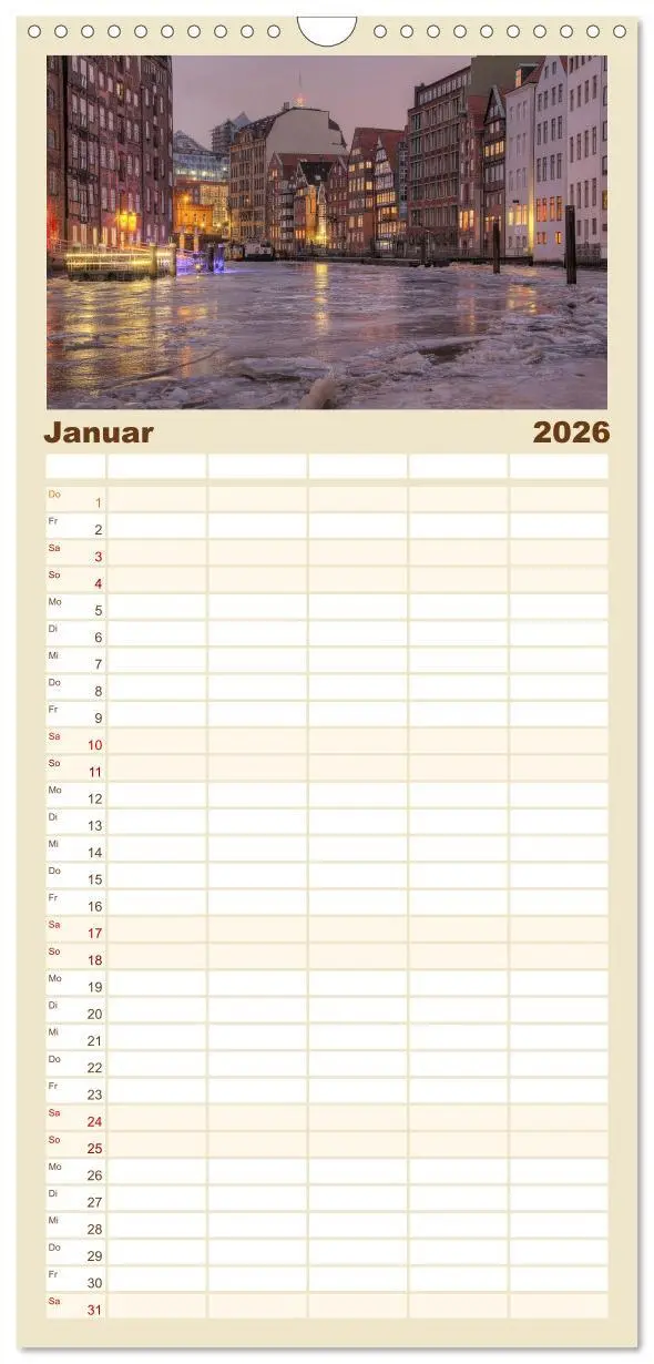 Bild: 9783516515183 | Familienplaner 2026 - Hamburg mit 5 Spalten (Wandkalender, 21 x 45...