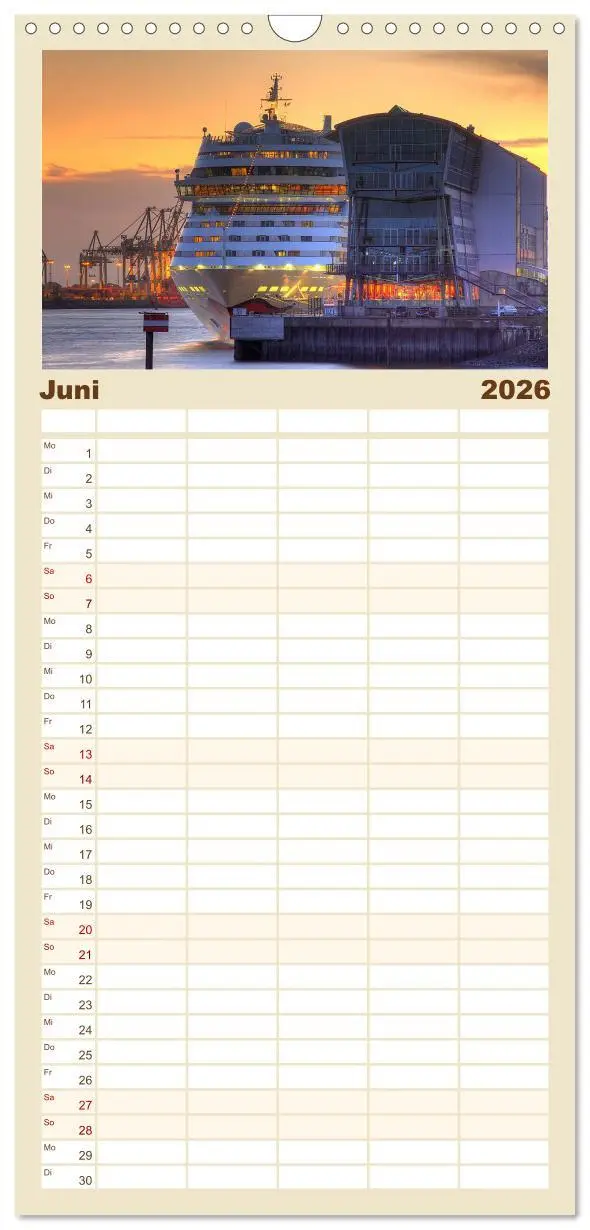Bild: 9783516515183 | Familienplaner 2026 - Hamburg mit 5 Spalten (Wandkalender, 21 x 45...