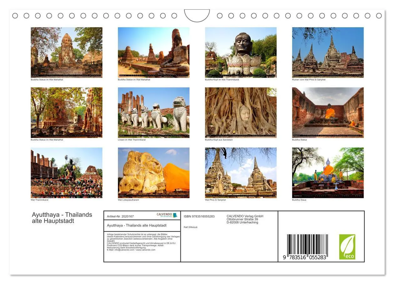 Bild: 9783516055283 | Ayutthaya - Thailands alte Hauptstadt (Wandkalender 2026 DIN A4...
