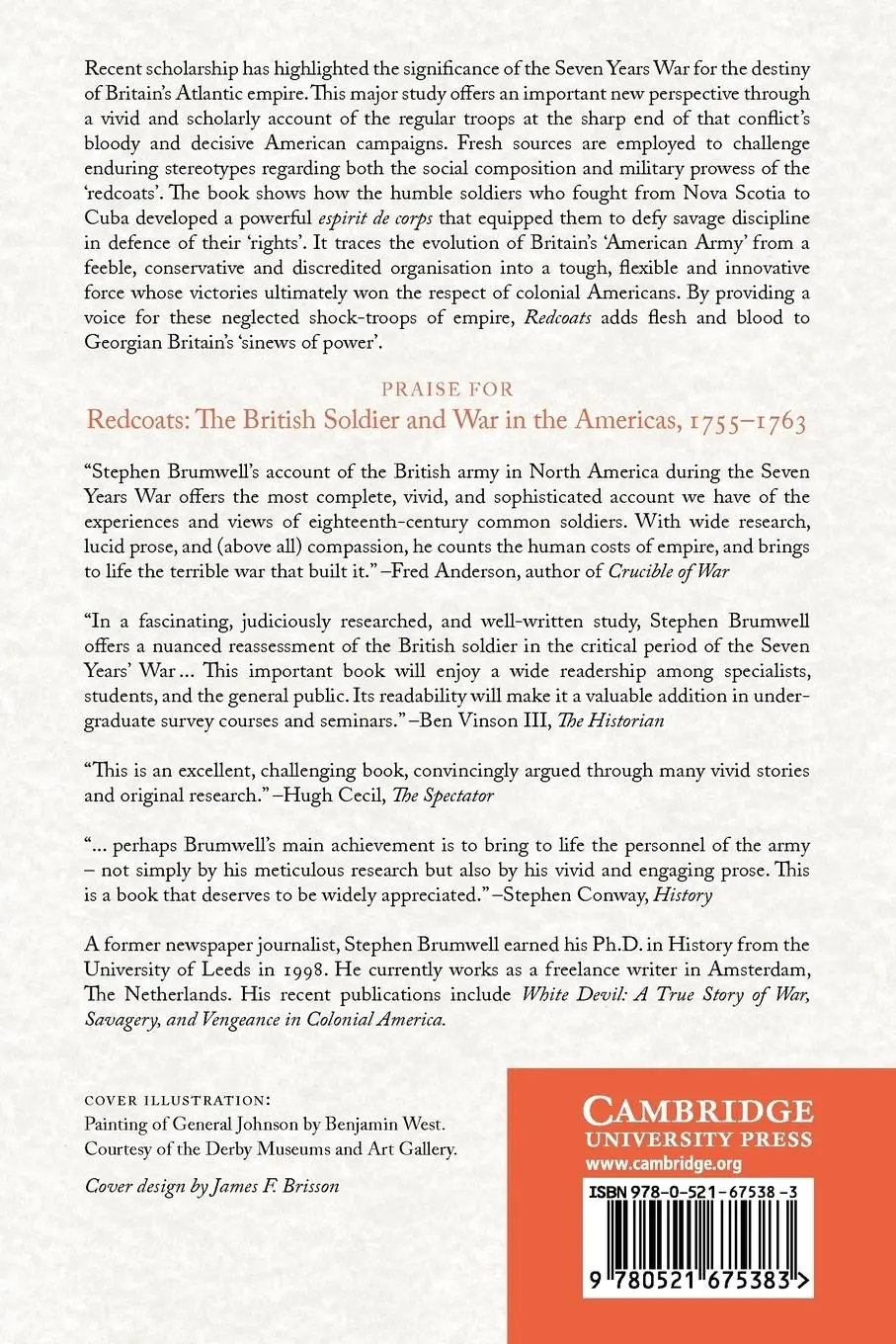 Rückseite: 9780521675383 | Redcoats | The British Soldier and War in the Americas, 1755-1763
