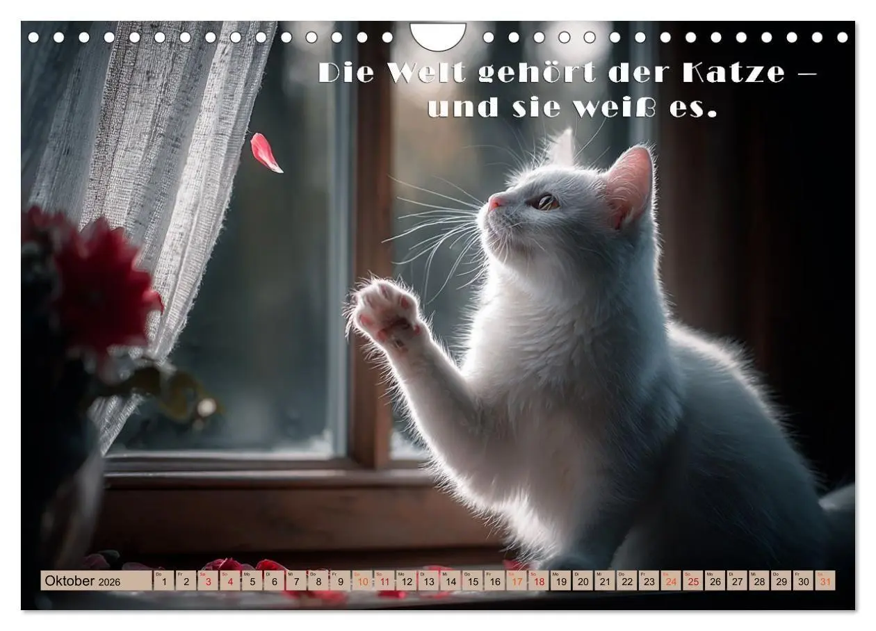 Bild: 9783516665383 | Miau-velous Pfotenpoesie (Wandkalender 2026 DIN A4 quer), CALVENDO...