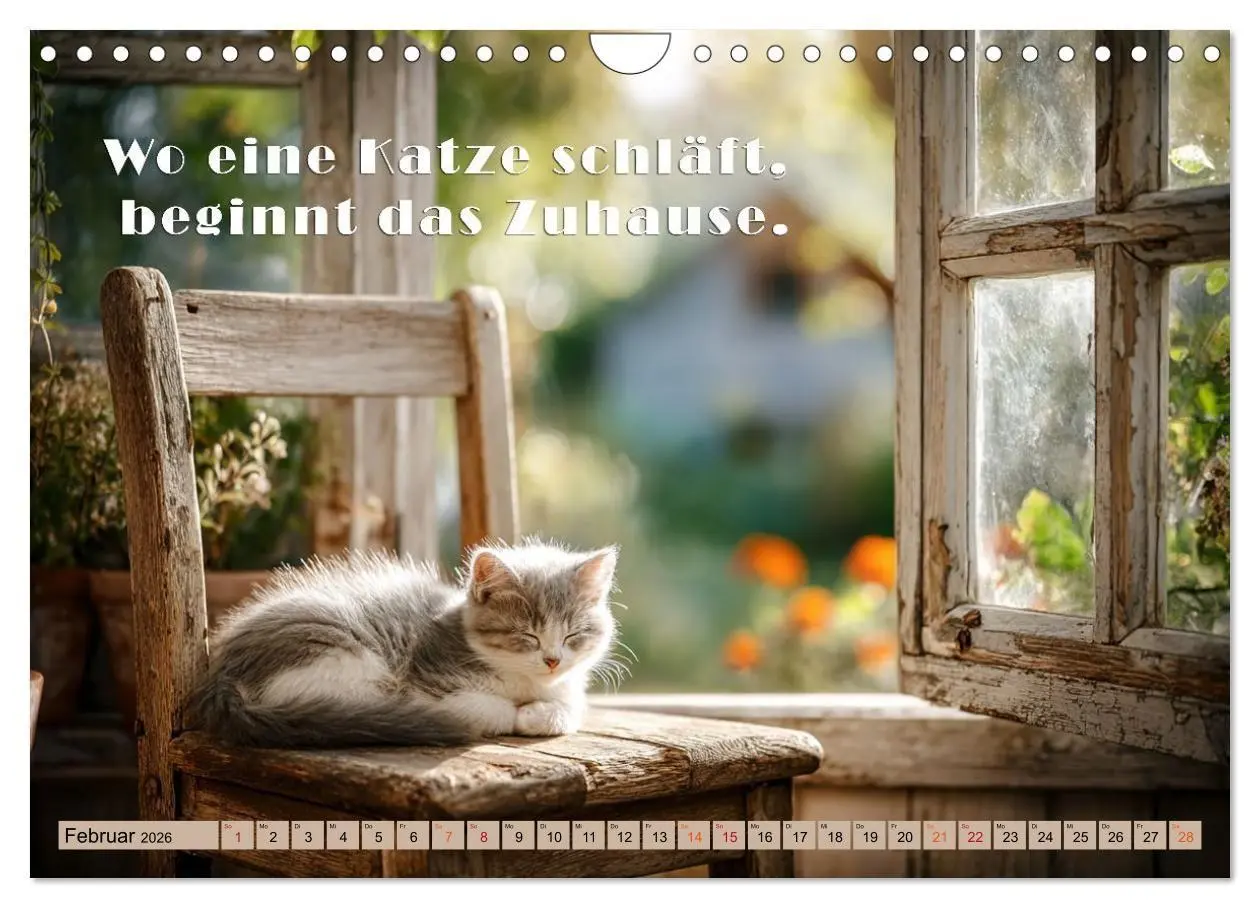 Bild: 9783516665383 | Miau-velous Pfotenpoesie (Wandkalender 2026 DIN A4 quer), CALVENDO...