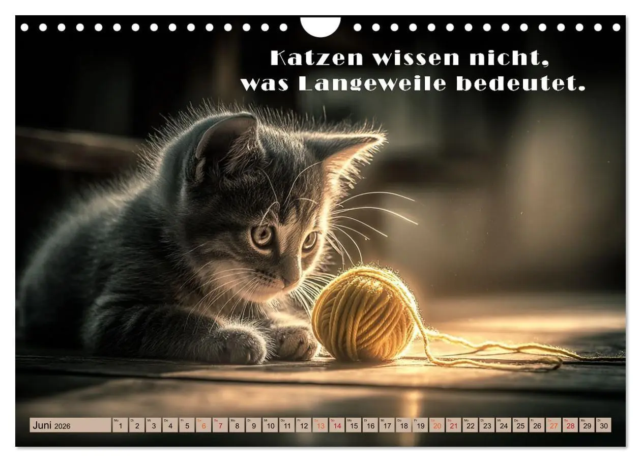 Bild: 9783516665383 | Miau-velous Pfotenpoesie (Wandkalender 2026 DIN A4 quer), CALVENDO...