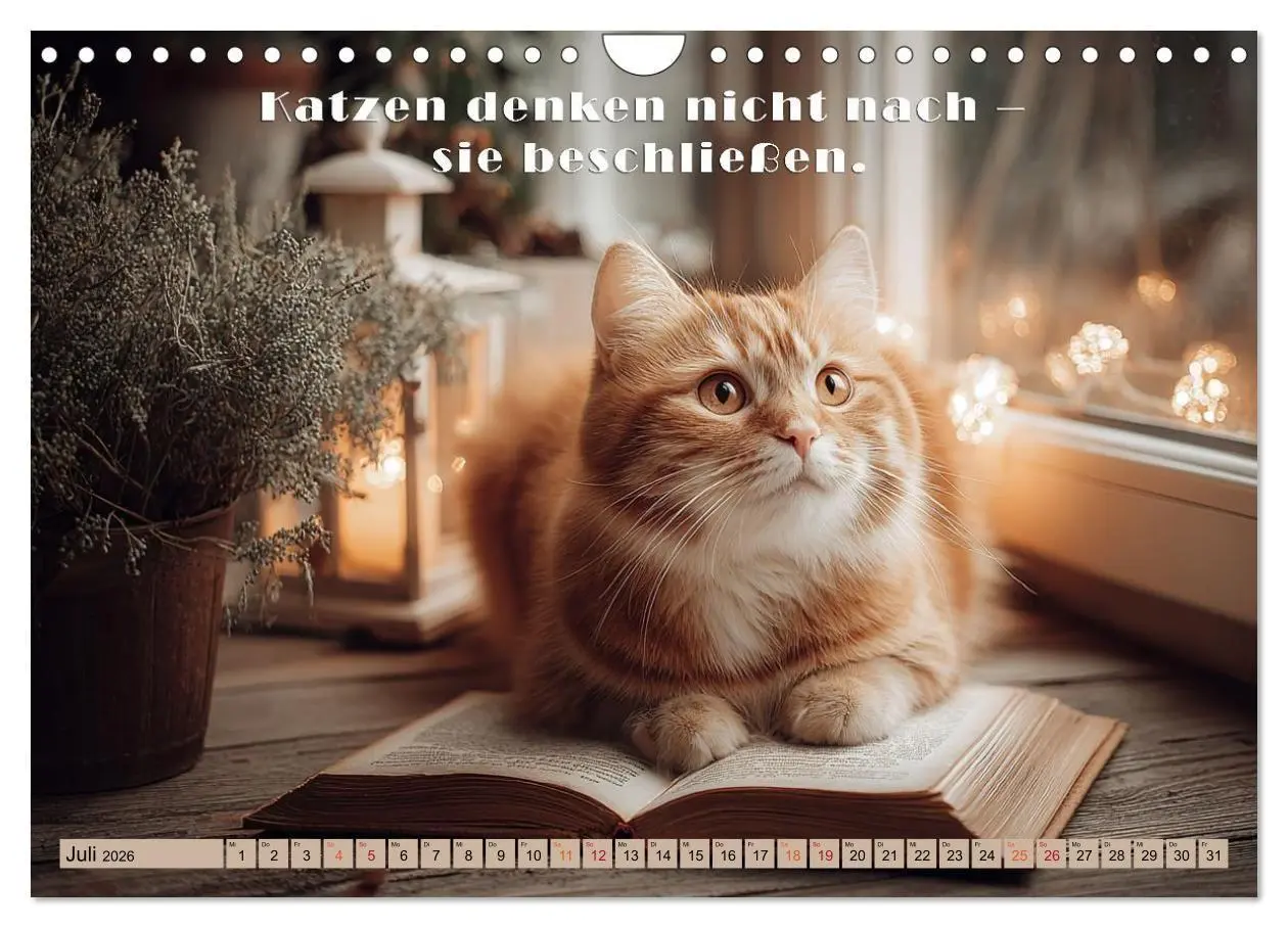 Bild: 9783516665383 | Miau-velous Pfotenpoesie (Wandkalender 2026 DIN A4 quer), CALVENDO...