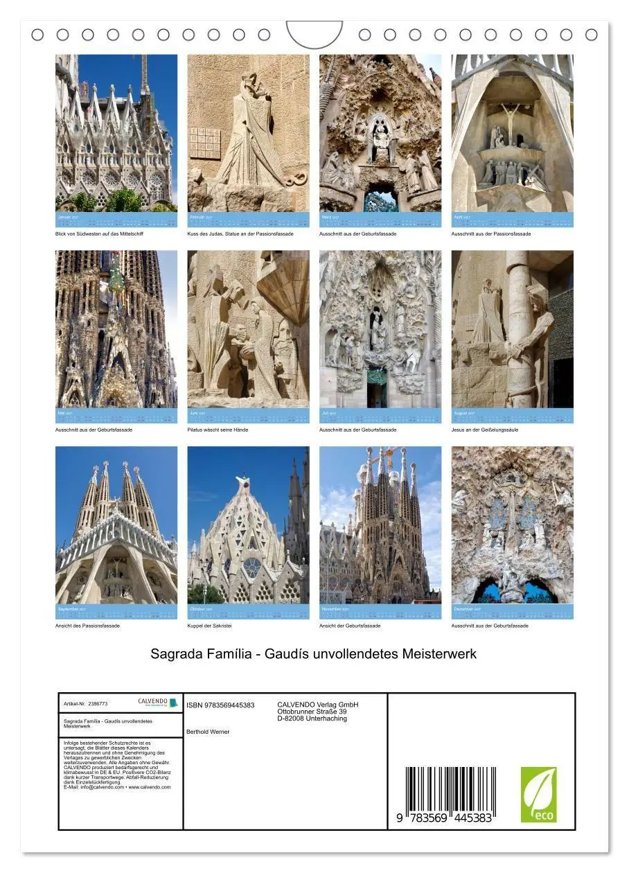 Bild: 9783569445383 | Sagrada Família - Gaudís unvollendetes Meisterwerk (Wandkalender...