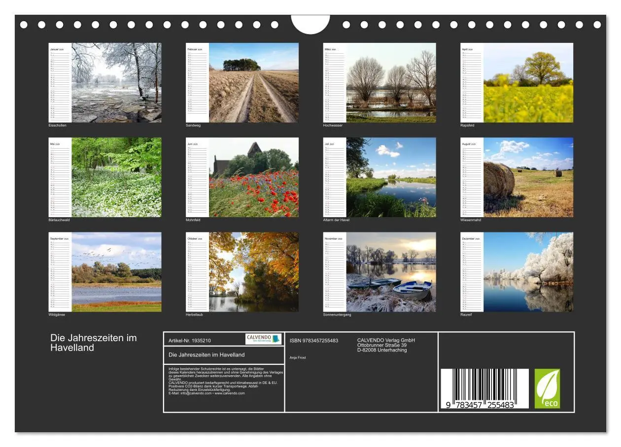 Bild: 9783457255483 | Die Jahreszeiten im Havelland (Wandkalender 2026 DIN A4 quer),...