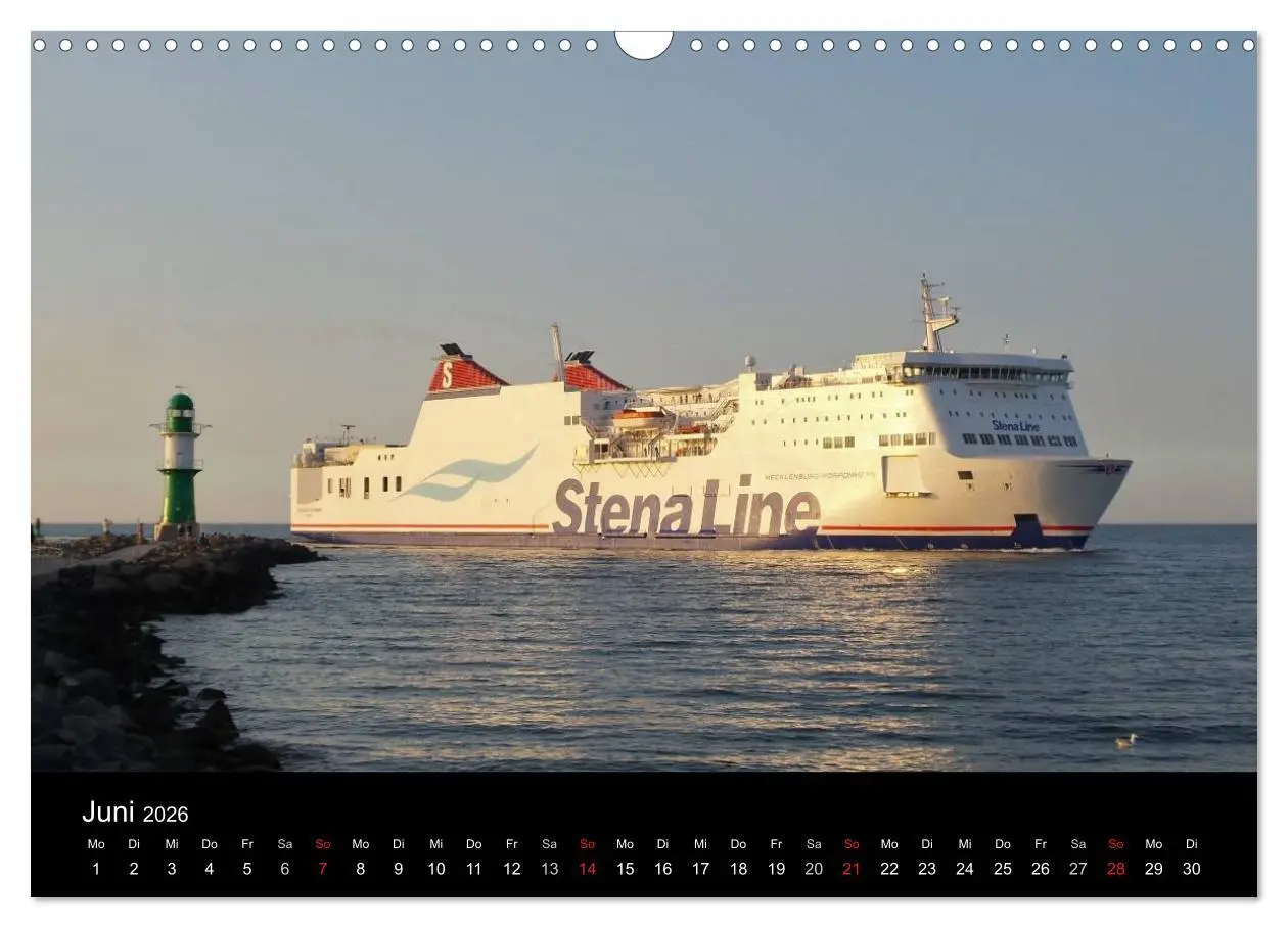 Bild: 9783516035483 | Ostseefähren (Wandkalender 2026 DIN A3 quer), CALVENDO Monatskalender