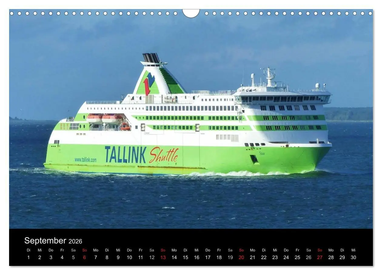 Bild: 9783516035483 | Ostseefähren (Wandkalender 2026 DIN A3 quer), CALVENDO Monatskalender
