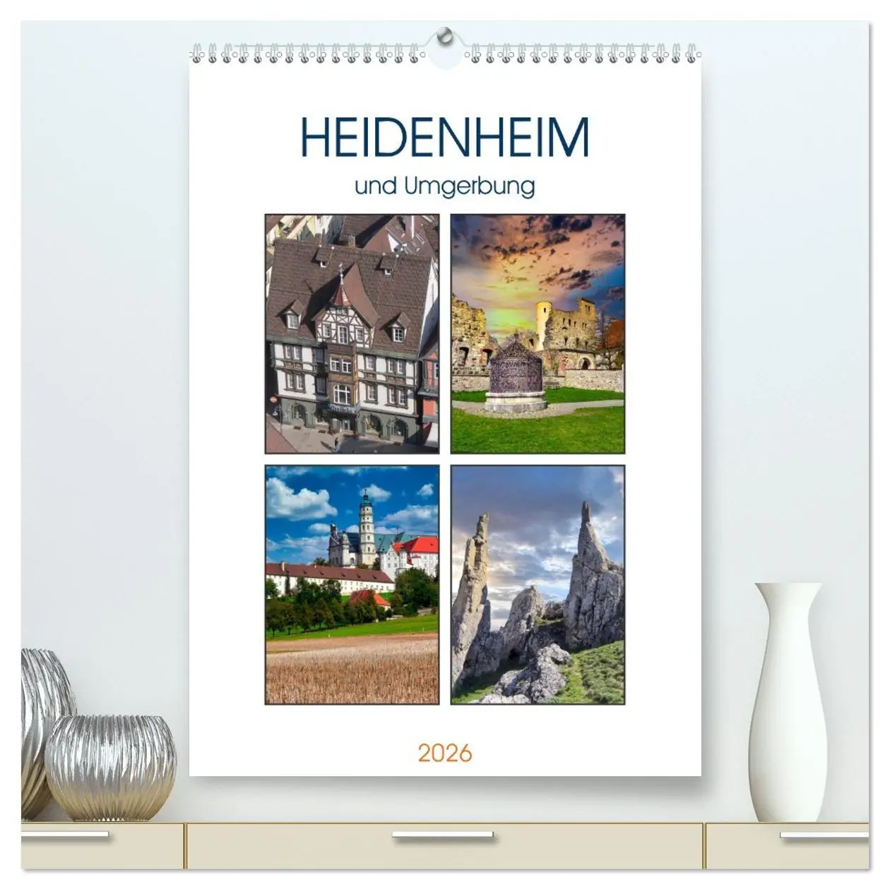 Cover: 9783516345483 | Heidenheim und Umgebung (hochwertiger Premium Wandkalender 2026 DIN...