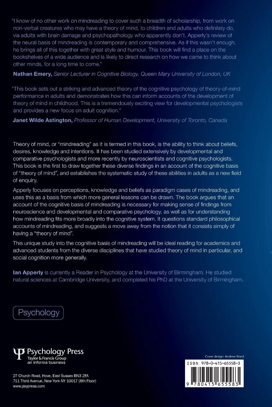 Rückseite: 9780415655583 | Mindreaders | The Cognitive Basis of "Theory of Mind" | Ian Apperly