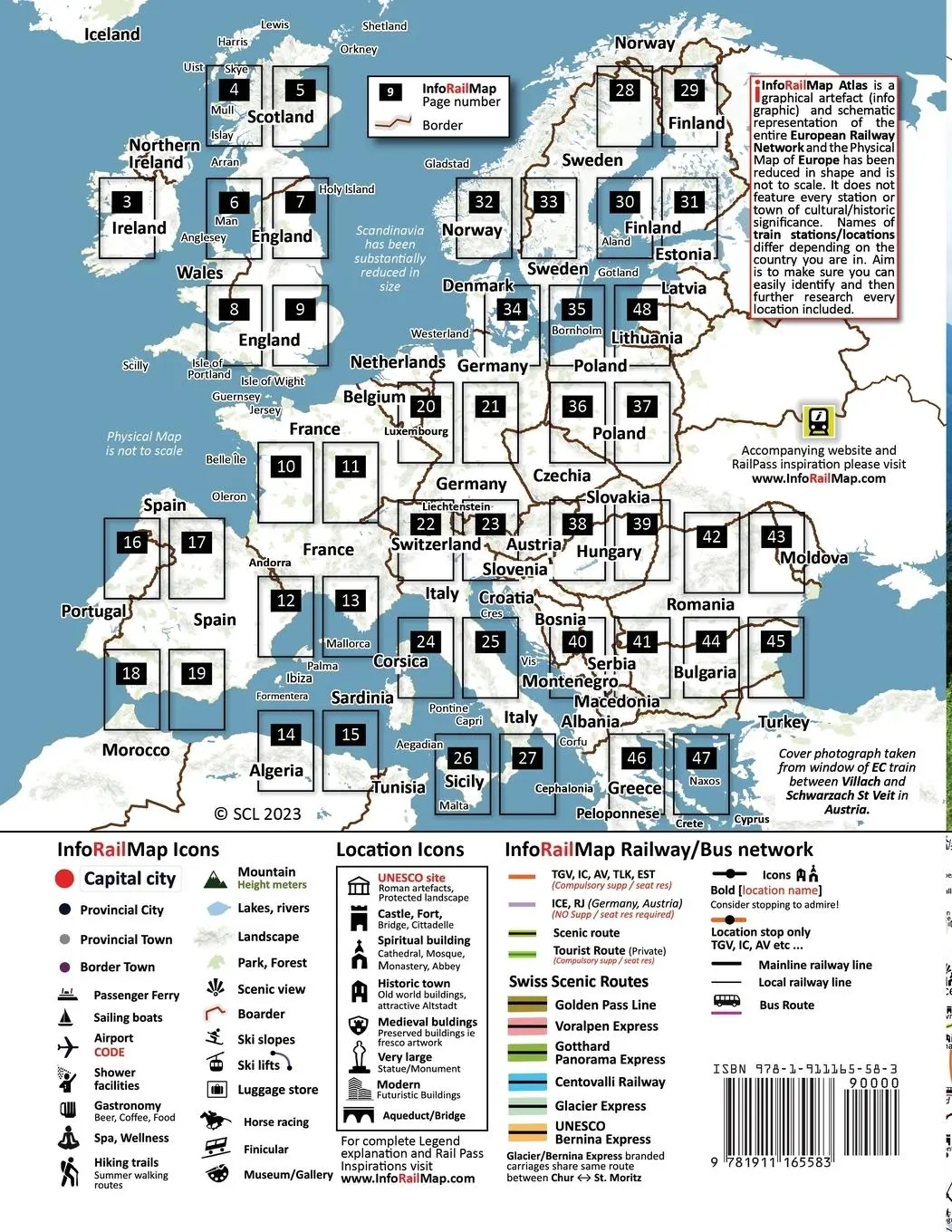 Rückseite: 9781911165583 | Icon and Info Illustrated European Railway Atlas | Hausen (u. a.)
