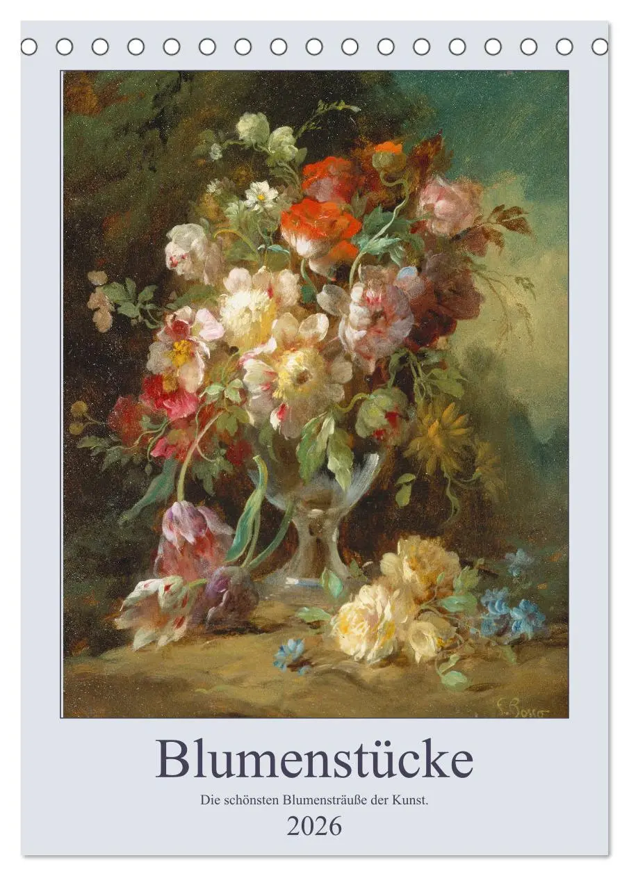 Cover: 9783516405583 | Blumenstücke 2026 (Tischkalender 2026 DIN A5 hoch), CALVENDO...