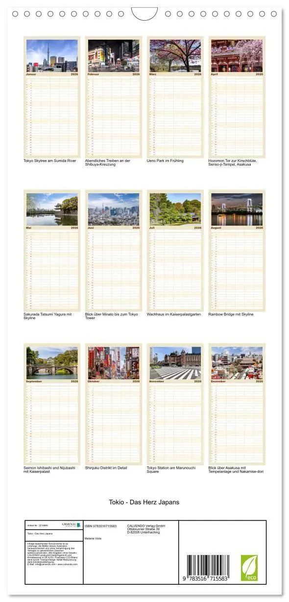 Bild: 9783516715583 | Familienplaner 2026 - Tokio - Das Herz Japans mit 5 Spalten...