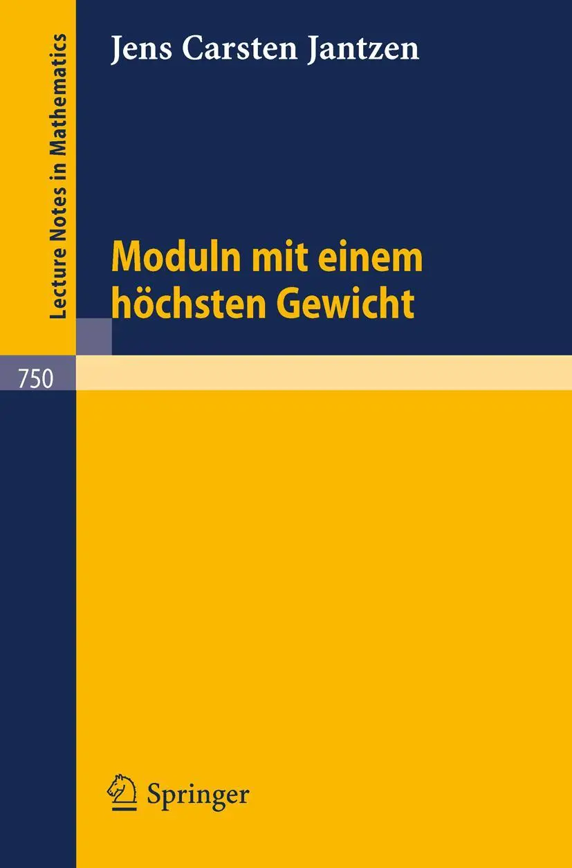 Cover: 9783540095583 | Moduln mit einem höchsten Gewicht | Jens C. Jantzen | Taschenbuch