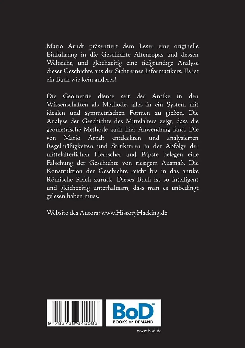 Rückseite: 9783738645583 | Die wohlstrukturierte Geschichte | Mario Arndt | Taschenbuch | 228 S.