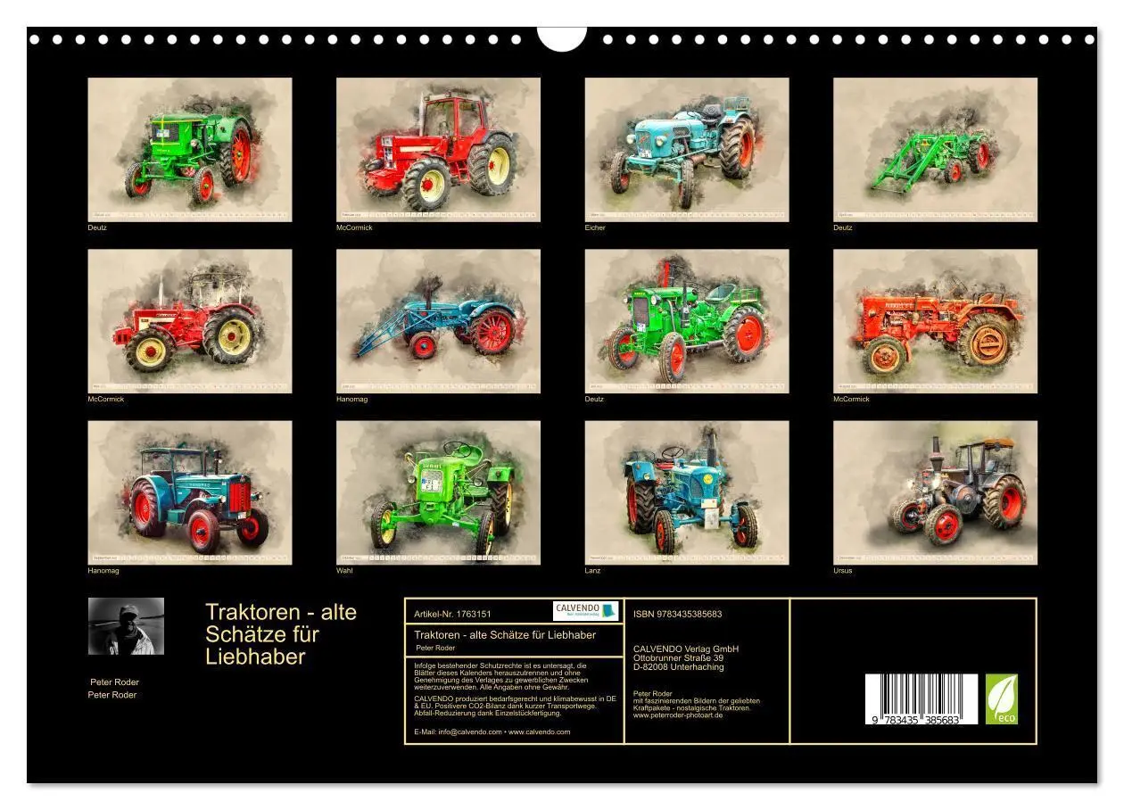 Bild: 9783435385683 | Traktoren - alte Schätze für Liebhaber (Wandkalender 2025 DIN A3...