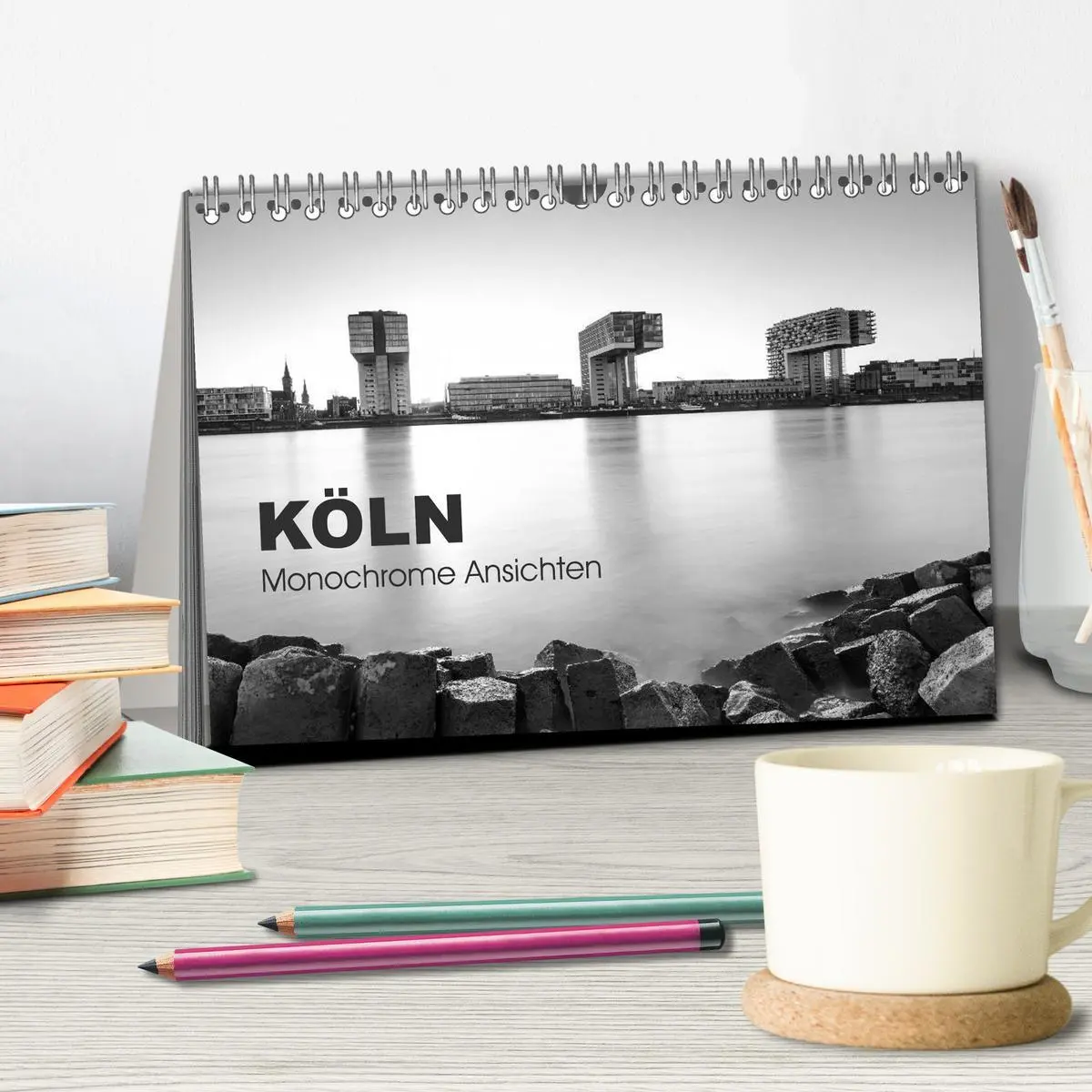 Bild: 9783516015683 | Köln - monochrome Ansichten (Tischkalender 2026 DIN A5 quer),...