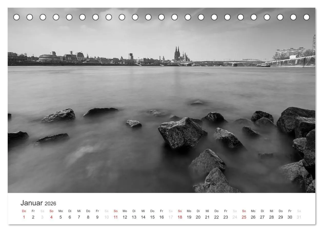 Bild: 9783516015683 | Köln - monochrome Ansichten (Tischkalender 2026 DIN A5 quer),...